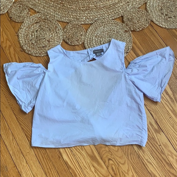 Open Black Baby Blue Crop Top - Picture 2 of 6